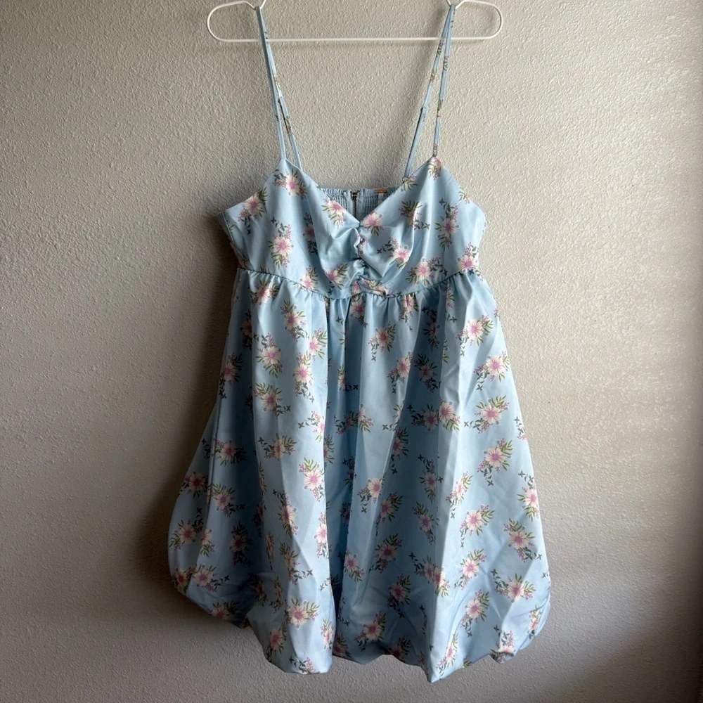 FREE PEOPLE In A Bubble Floral Mini Dress